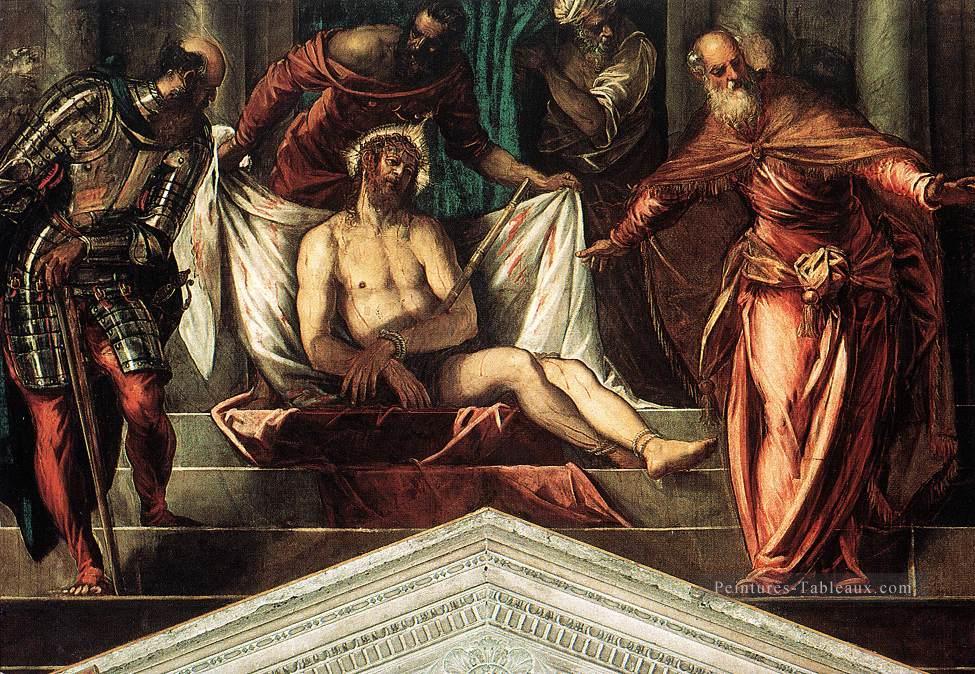 Couronnement avec des épines italien Renaissance Tintoretto Peintures à l'huile